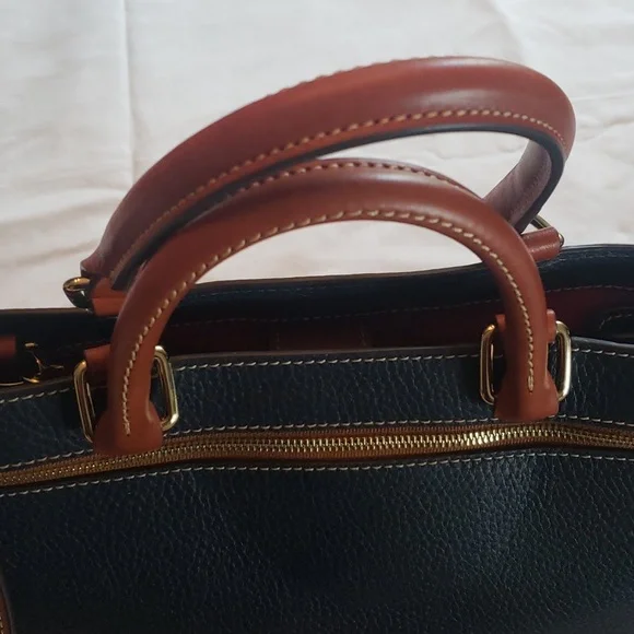 Dooney & Bourke Blue Pebble Grain Leather Satchel Shoulder Bag - Picture 4 of 13